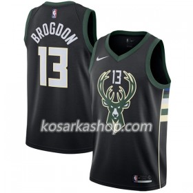 Dres Milwaukee Bucks Malcolm Brogdon 13 Nike 2017-18 Crna Swingman